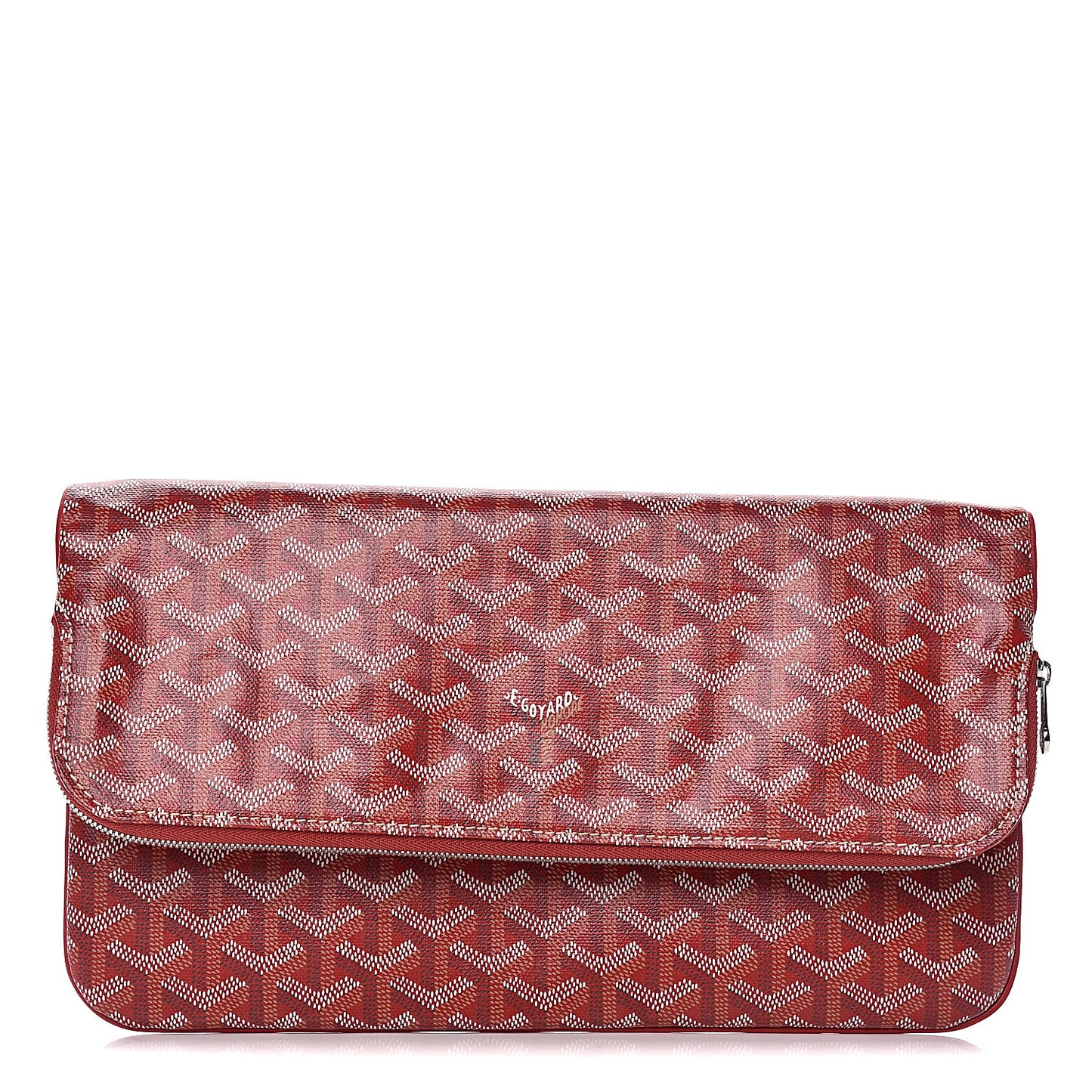 Goyardine Sainte Marie Soft Clutch Red
