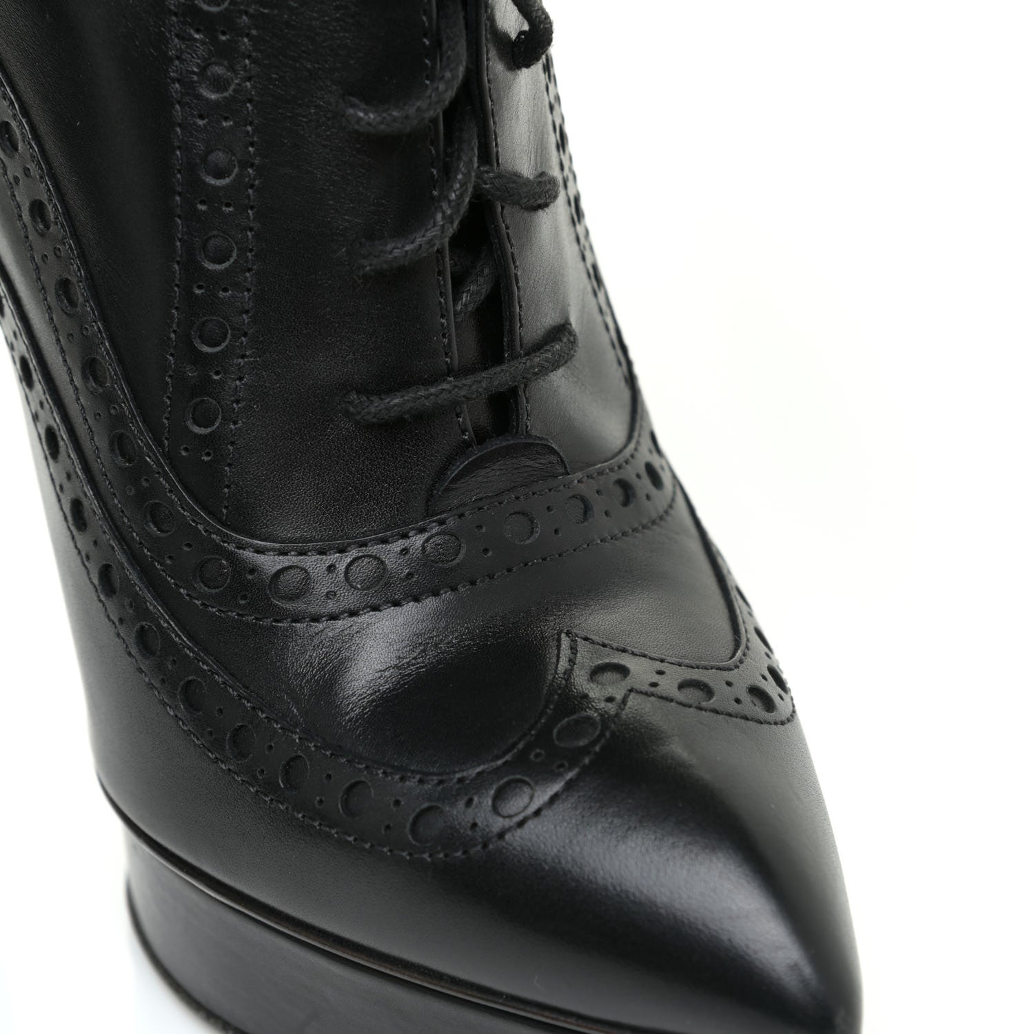 Saint Laurent Nappa Tribtoo 105 Lace Up Booties 39 Black 12 of 18
