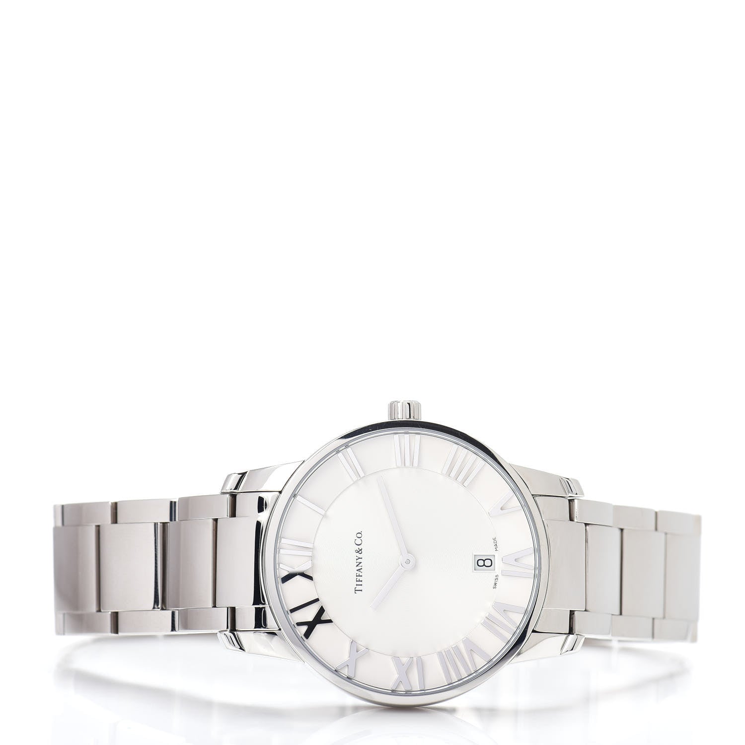 Tiffany Stainless Steel 37mm Atlas 2-Hand Quartz Watch 2 of 4