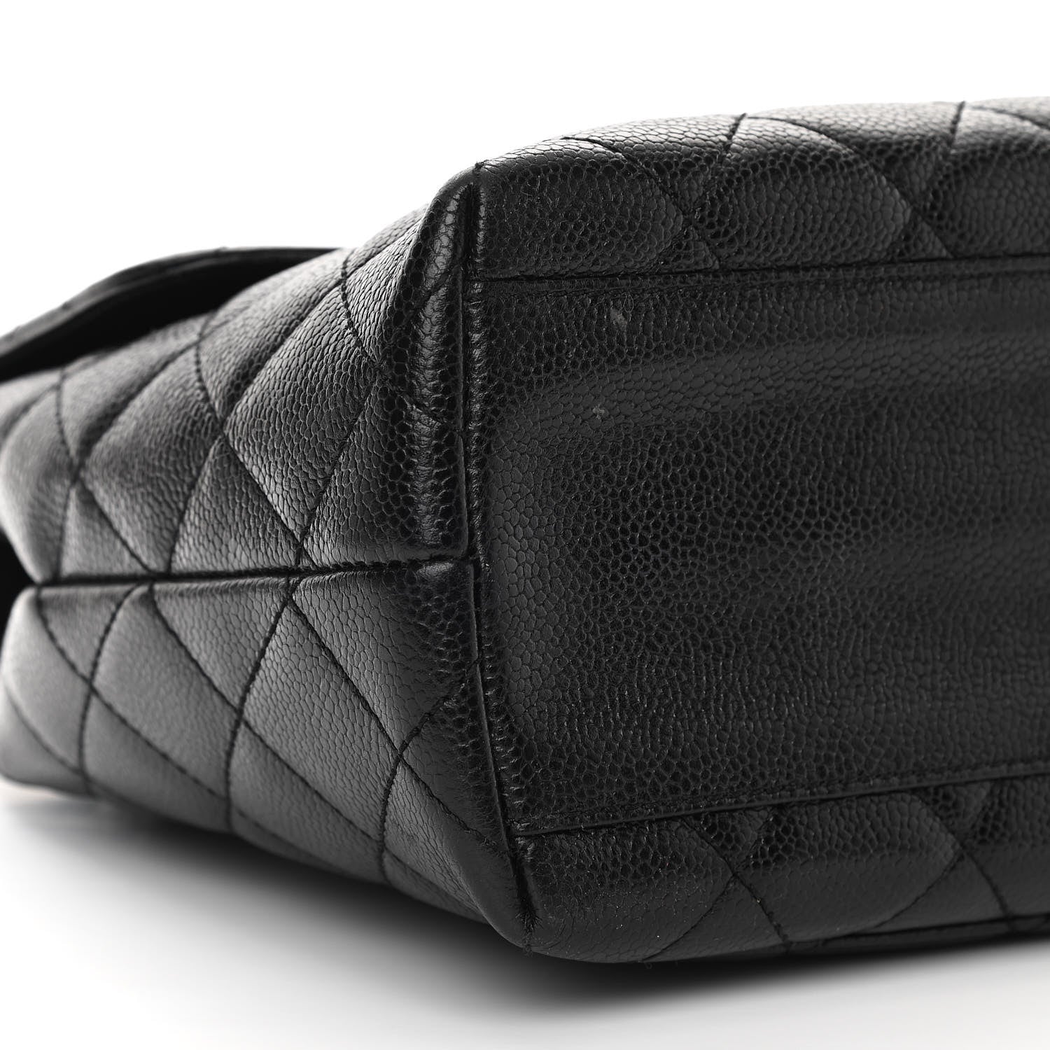 Chanel Caviar Quilted Jumbo Kelly Flap Black 11 of 14