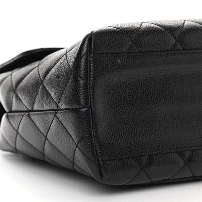 Chanel Caviar Quilted Jumbo Kelly Flap Black 11 of 14
