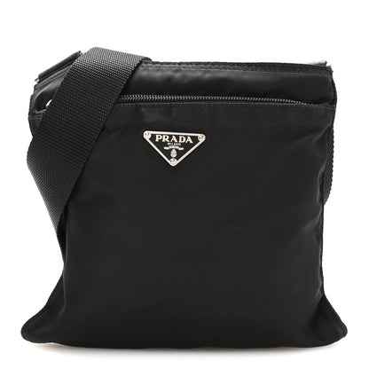 Prada Nylon Small Flat Messenger Bag Black 1 of 10