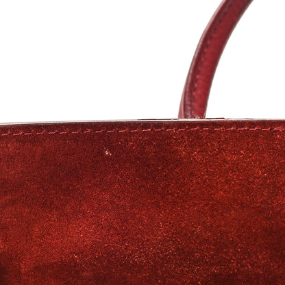 Celine Baby Grained Calfskin Medium Phantom Luggage Carmin 9 of 9