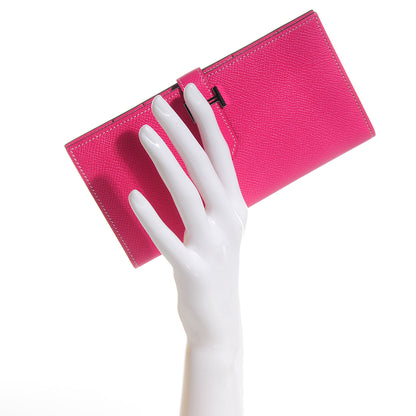 Hermes Epsom Bearn Wallet Rose Tyrien 2 of 10