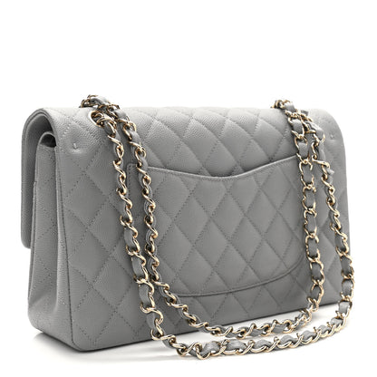 Chanel Caviar Quilted Medium Double Flap Grey 3 of 11