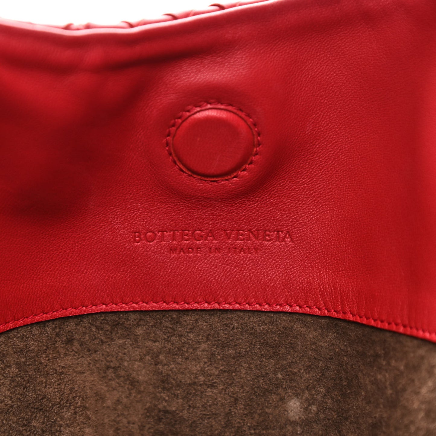 Nappa Intrecciato Campana Hobo Red