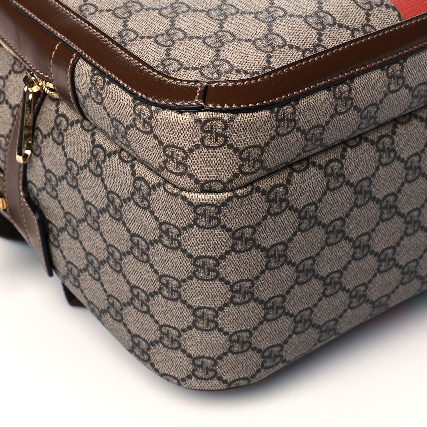 Gucci GG Supreme Monogram Azalea Calfskin Fake/Not Retro Interlocking G Day Backpack Beige Ebony Brown Sugar 8 of 10
