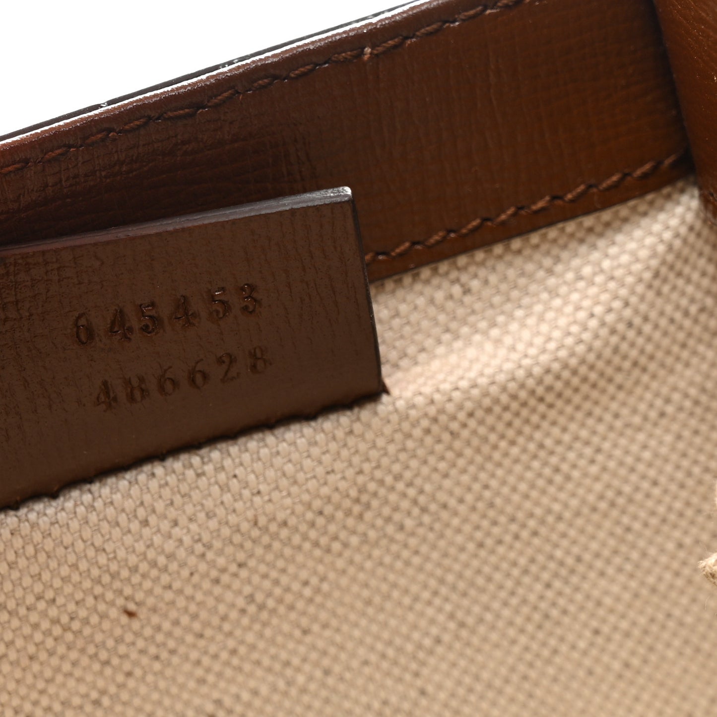 GG Supreme Monogram Azalea Calfskin Mini Horsebit 1955 Foldover Top Handle Bag Beige Ebony Brown Sugar