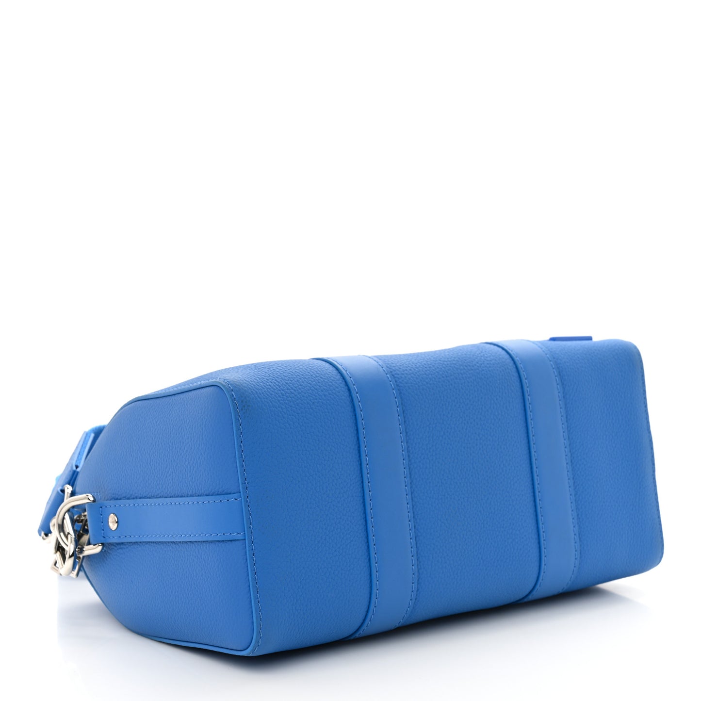 Grained Calfskin Aerogram City Keepall Bright Blue