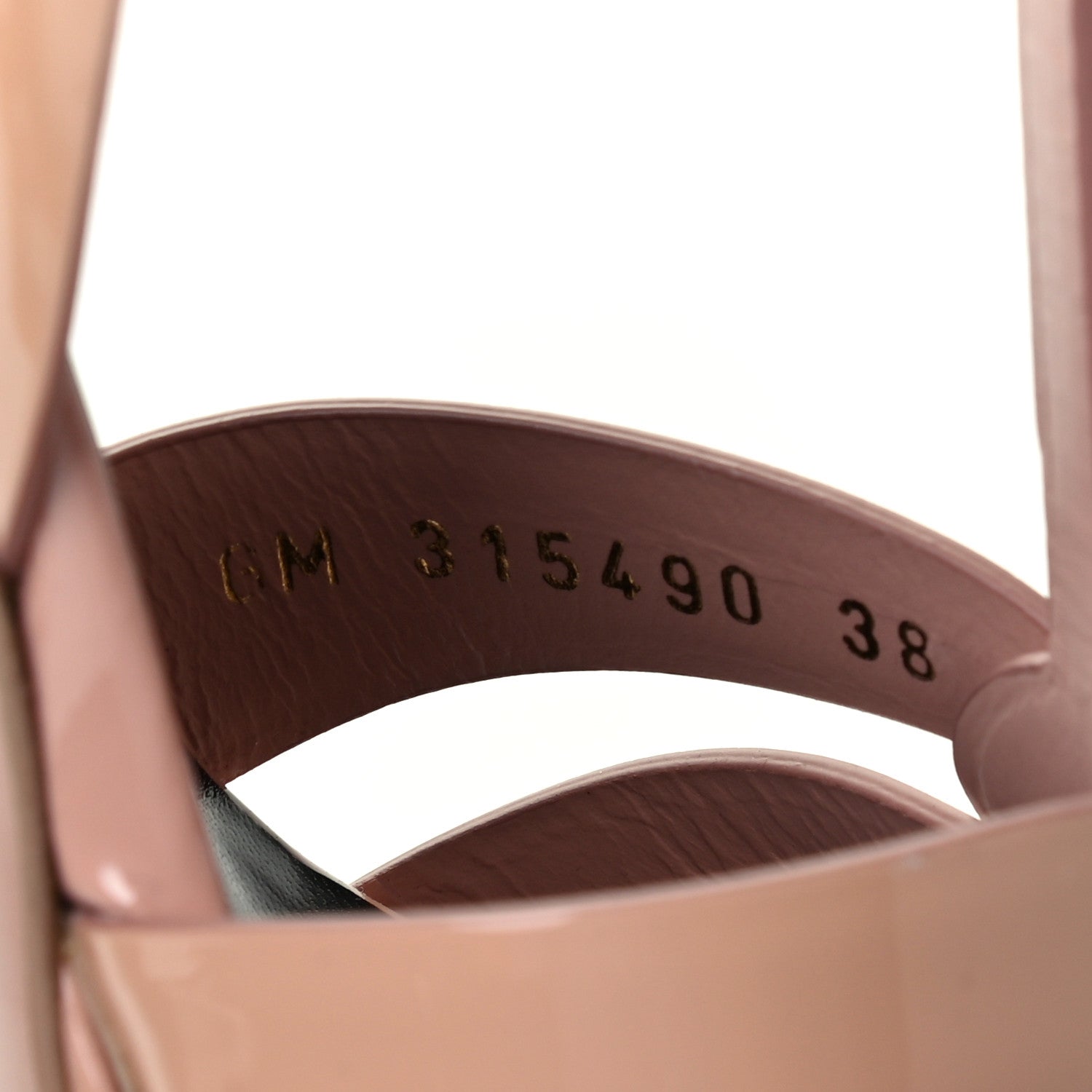 Saint Laurent Patent Tribute 75 Platform Sandals 38 Pale Pink 8 of 9