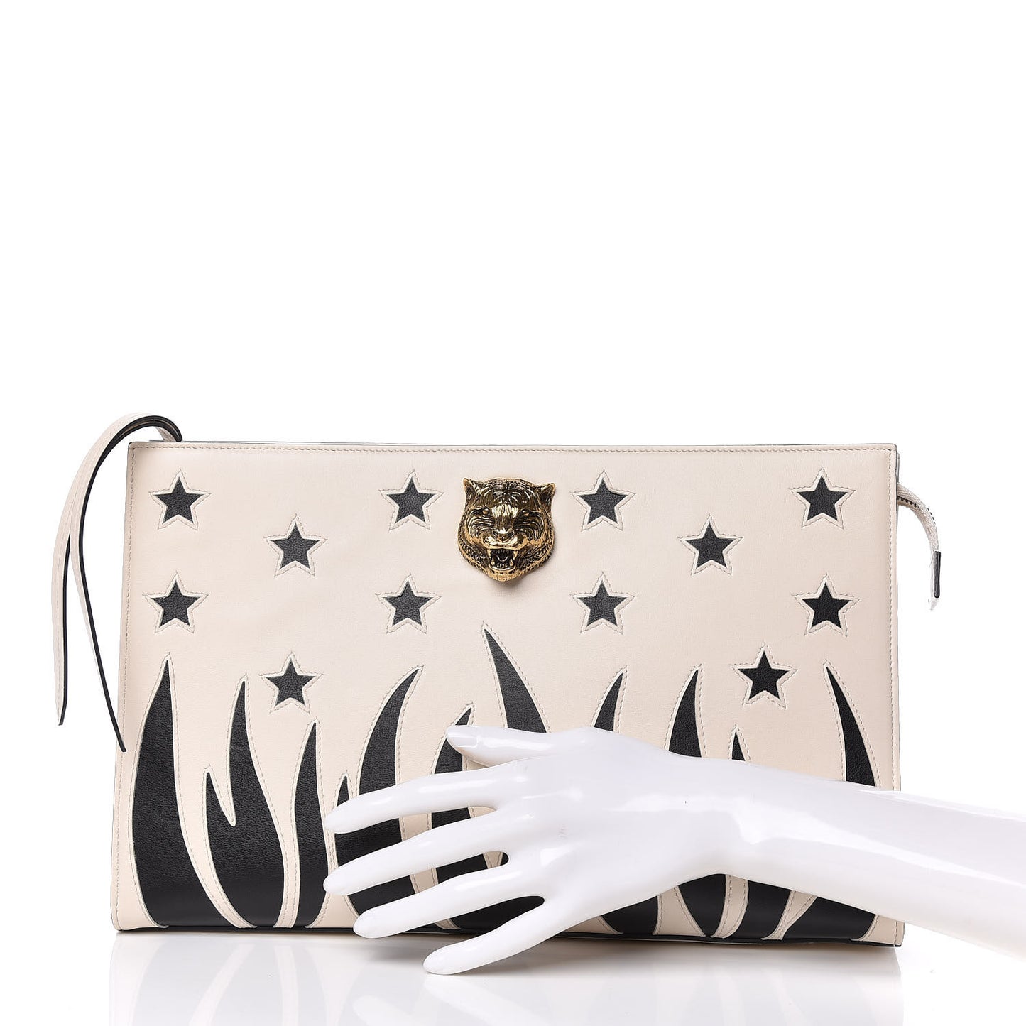 Calfskin Animalier Clutch White