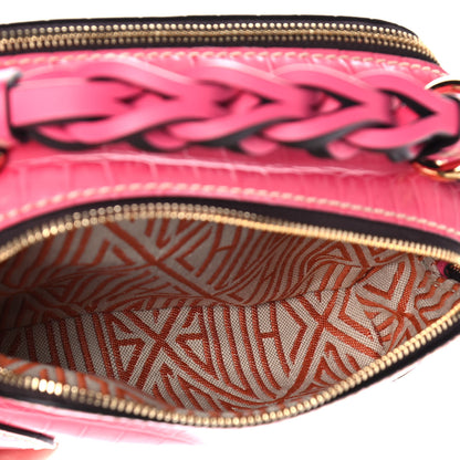 Chloe Crocodile Embossed Mini Daria Chain Bag Hot Pink 6 of 12
