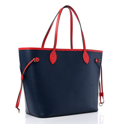 Louis Vuitton Epi Neverfull MM Indigo Coquelicot 5 of 13