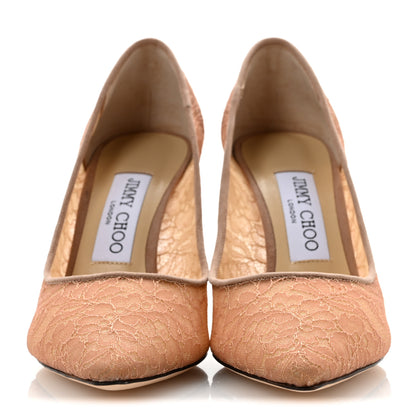 Jimmy Choo Floral Lace Romy 85 Pumps 36.5 Ballet Pink 3 of 9