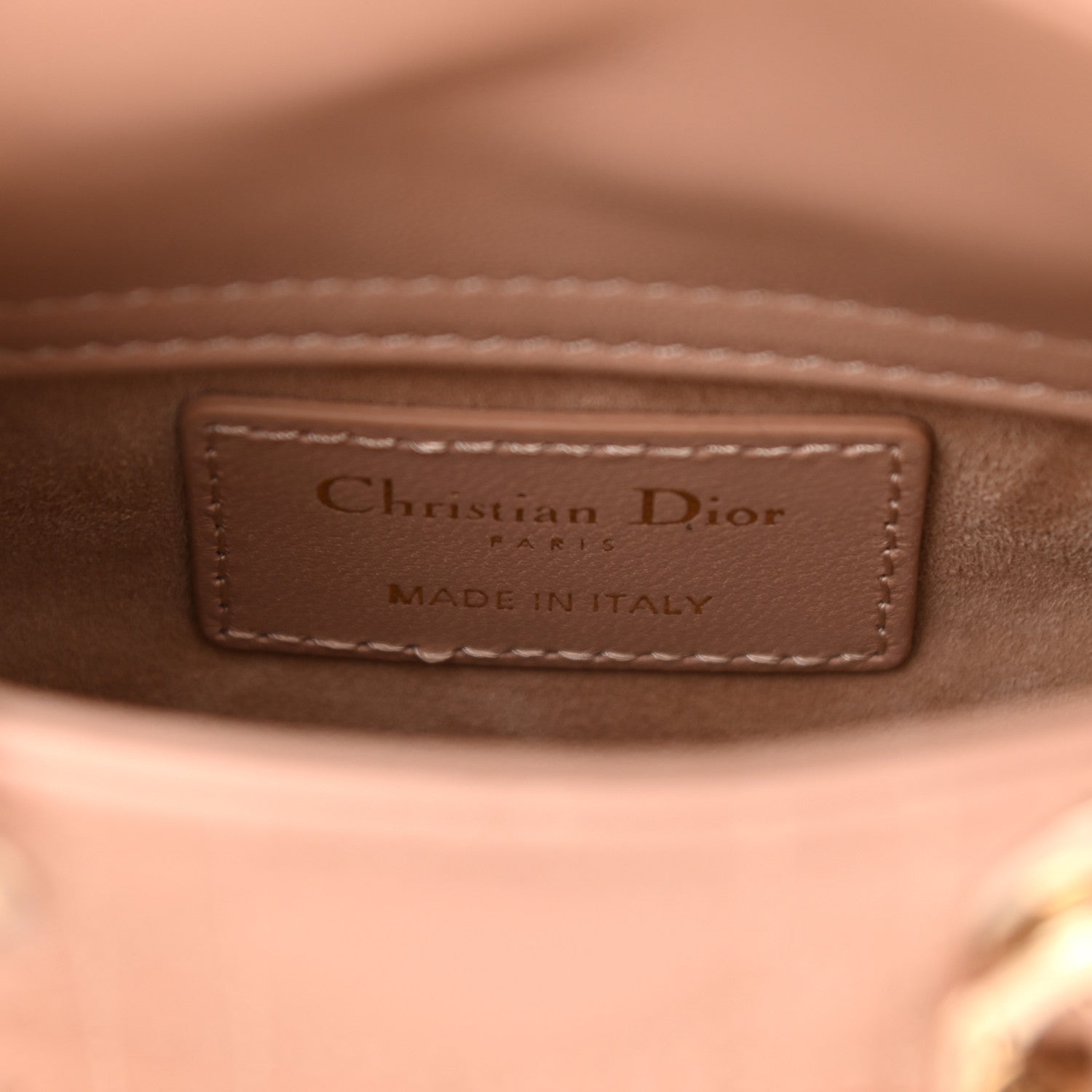 Christian Dior Lambskin Cannage Micro Lady Dior Rose Des Vents 6 of 10