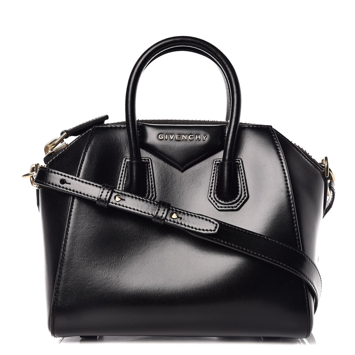Givenchy Shiny Lord Calfskin Mini Antigona Black 1 of 9
