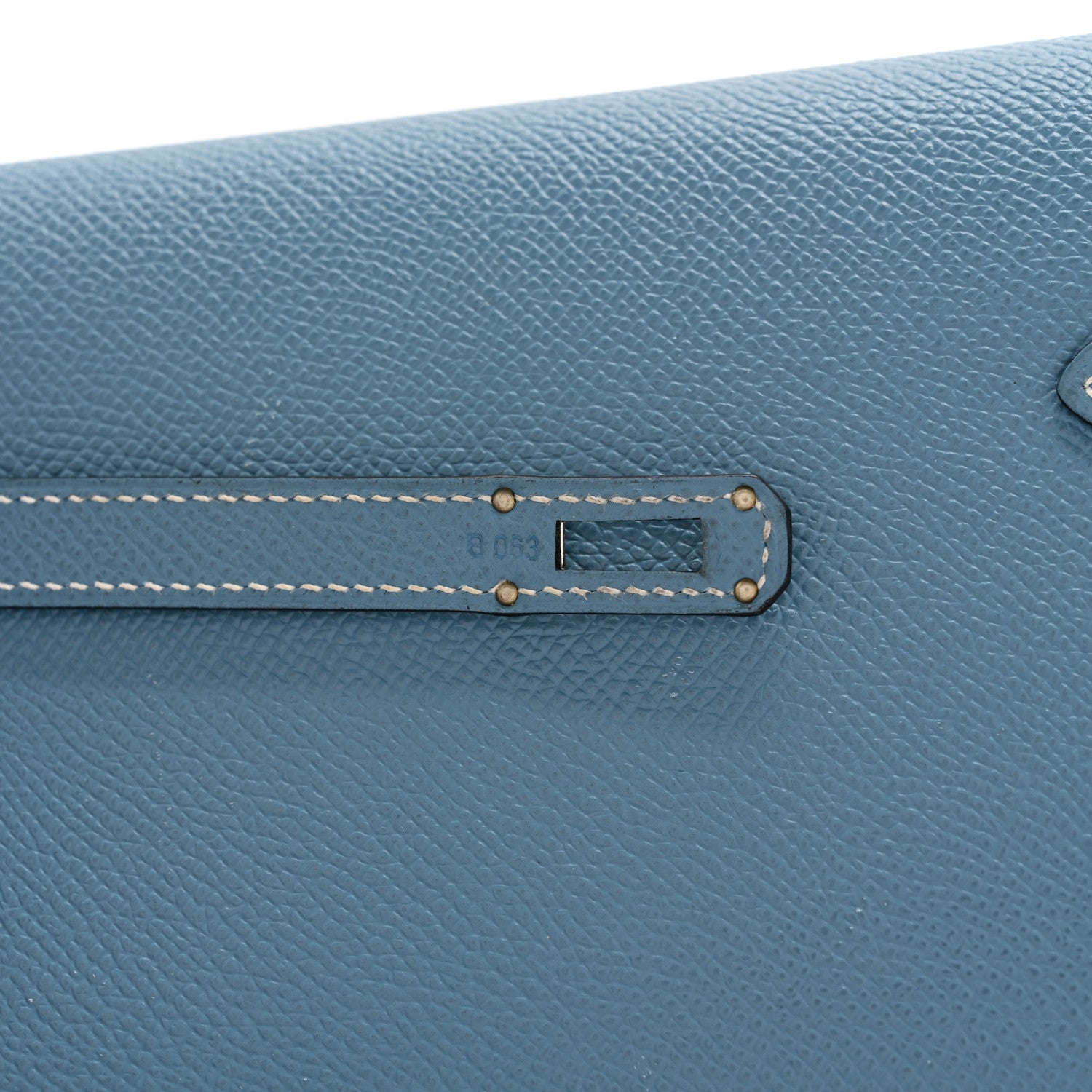 Hermes Epsom Kelly Longue Wallet Blue Jean 7 of 10