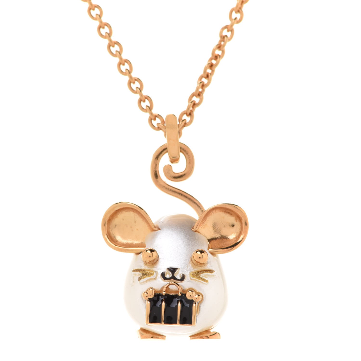 Louis Vuitton Vuittonite Rat Necklace Gold 4 of 9