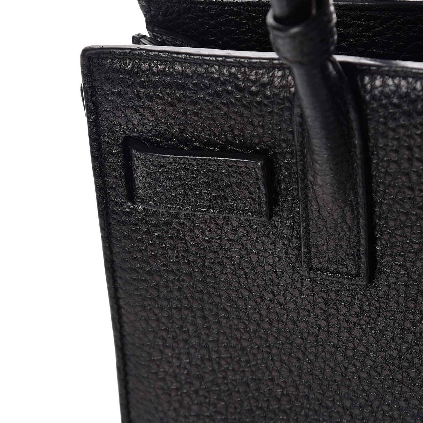 Grained Calfskin Nano Sac De Jour Black