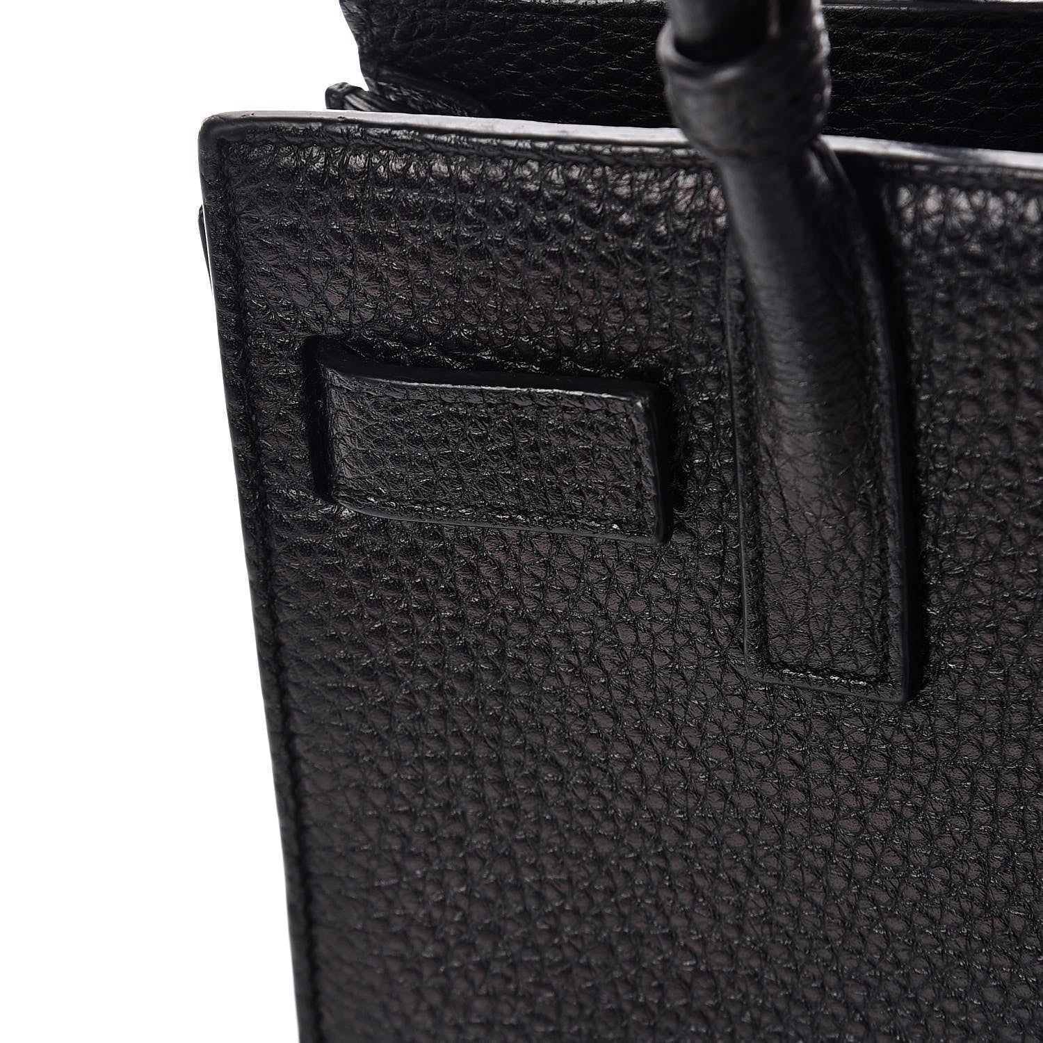 Saint Laurent Grained Calfskin Nano Sac De Jour Black 9 of 16