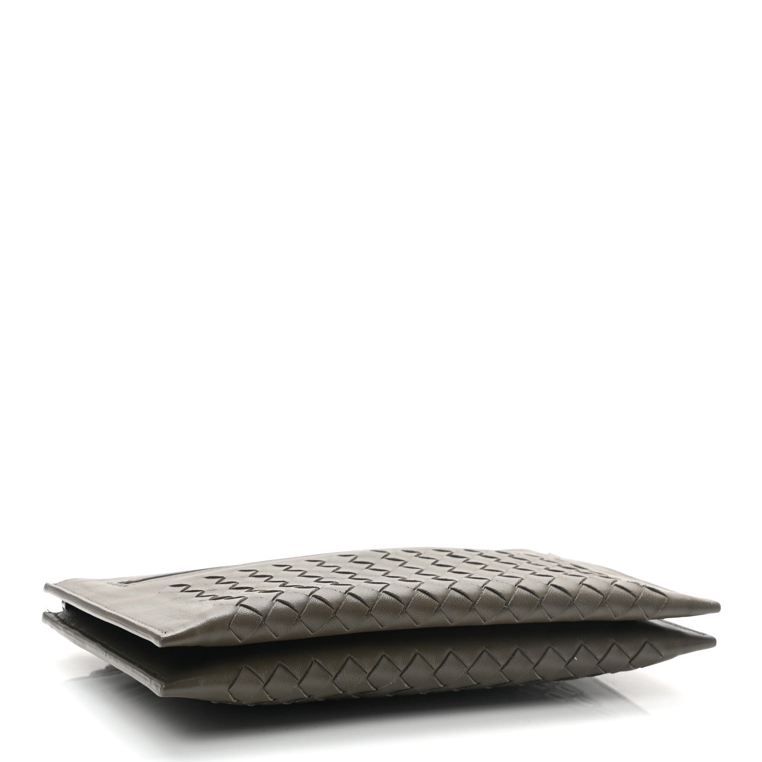 Bottega Veneta Nappa Intrecciato Wristlet Zip Wallet New Steel 4 of 7