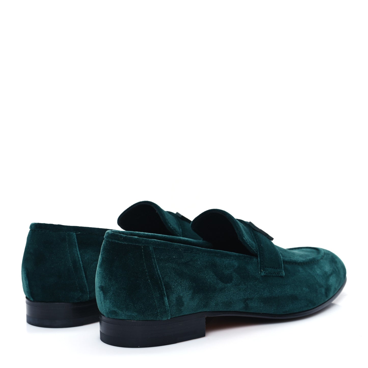 Velvet Mens Paris Loafers 41 Vert Fonce
