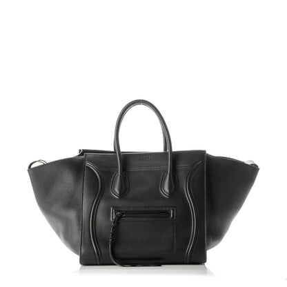 Celine Supple Calfskin Medium Phantom Luggage Black 1 of 7
