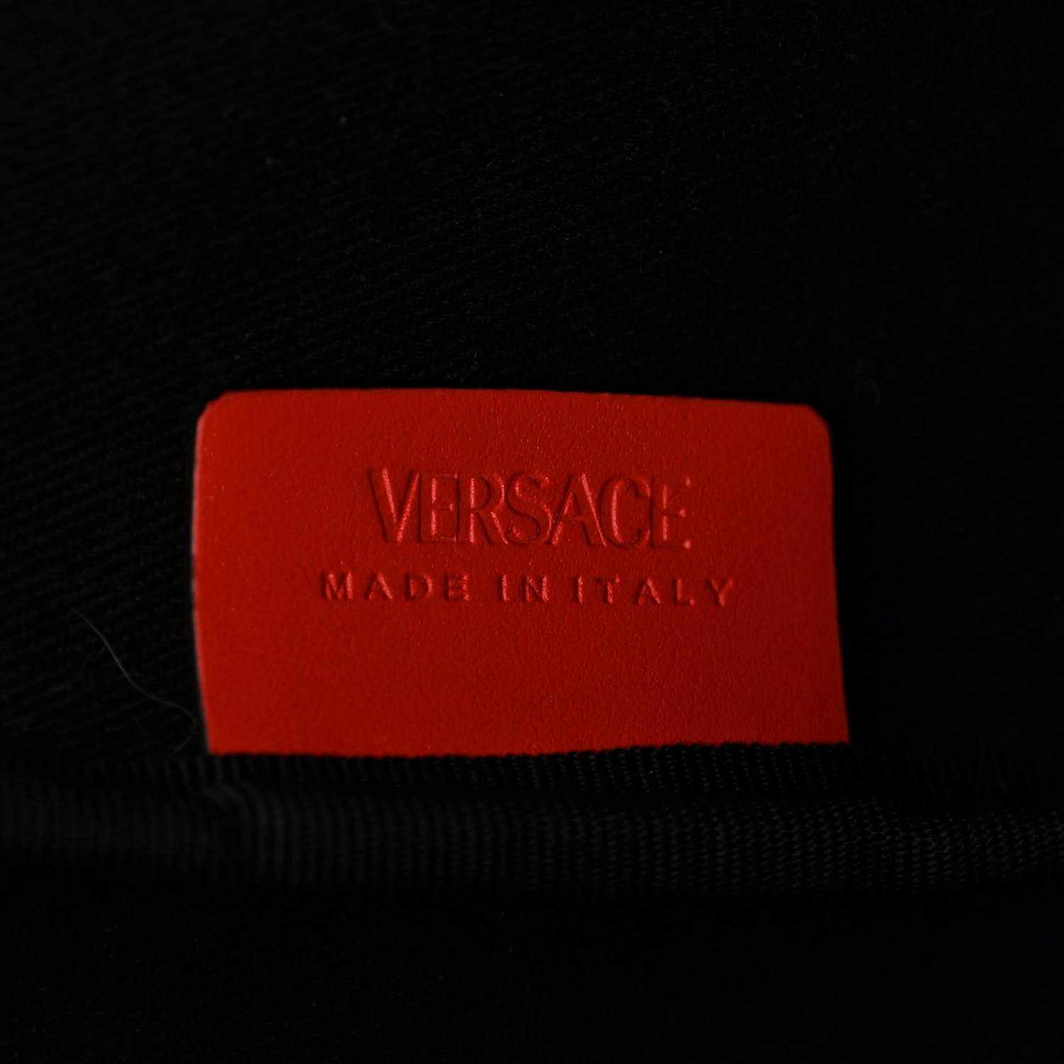 Versace Coated Canvas Calfskin La Greca Signature Shopper Tote Bag Blue Red 7 of 13