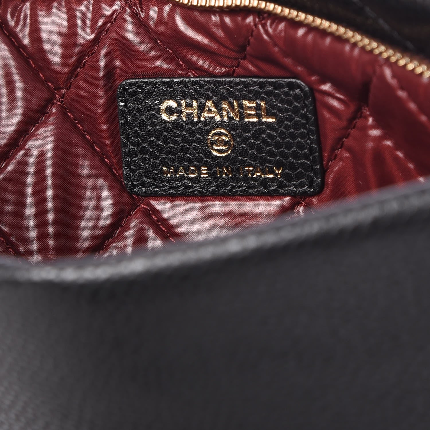Chanel Caviar Quilted CC Beauty Clutch Black 6 of 7