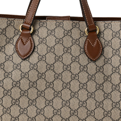 Gucci Soft GG Supreme Monogram Small Crossbody Tote Beige Cuir 8 of 10
