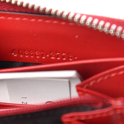 Gucci Guccissima Web Zip Around Wallet Red 7 of 8