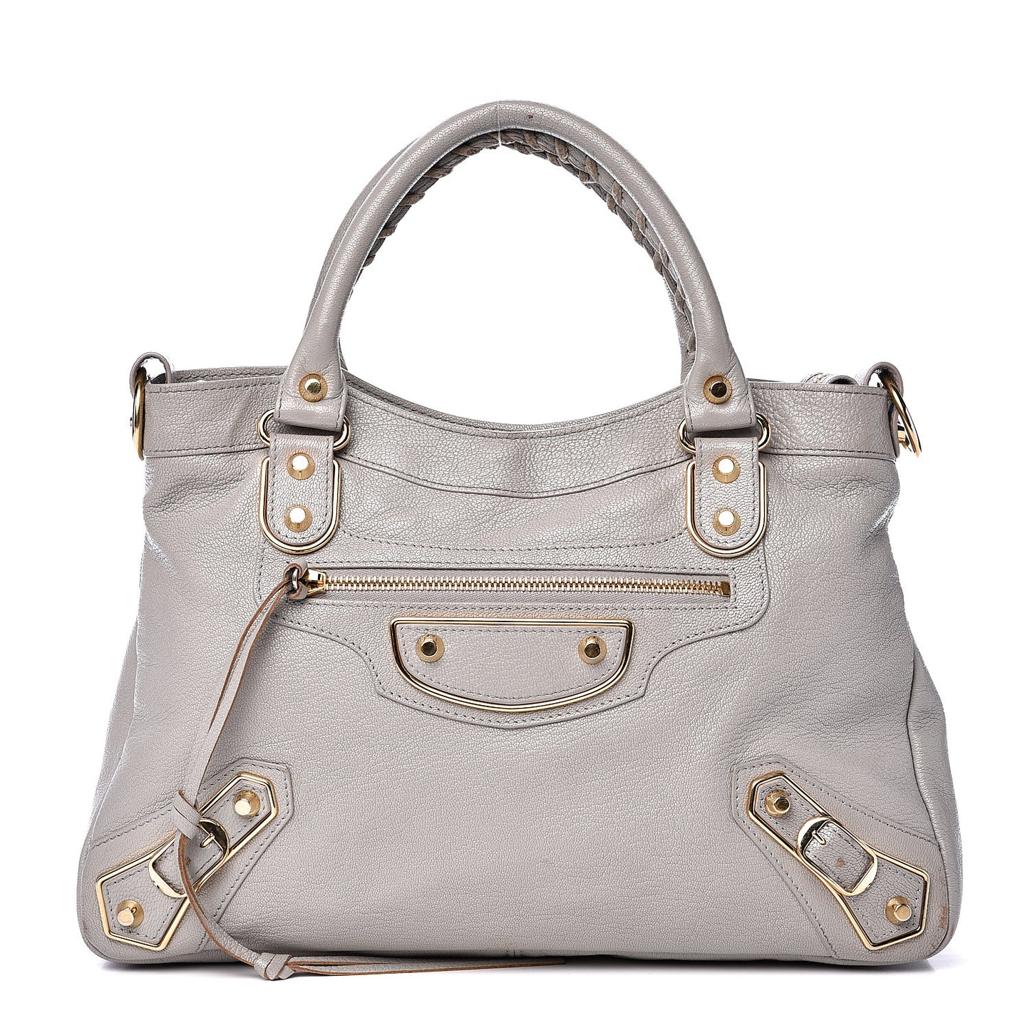 Chevre Gold Metallic Edge Hardware Town Gris Glace