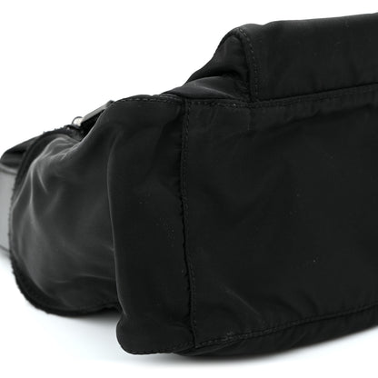 Prada Nylon Vela Saffiano Single Buckle Messenger Shoulder Bag Black 9 of 10