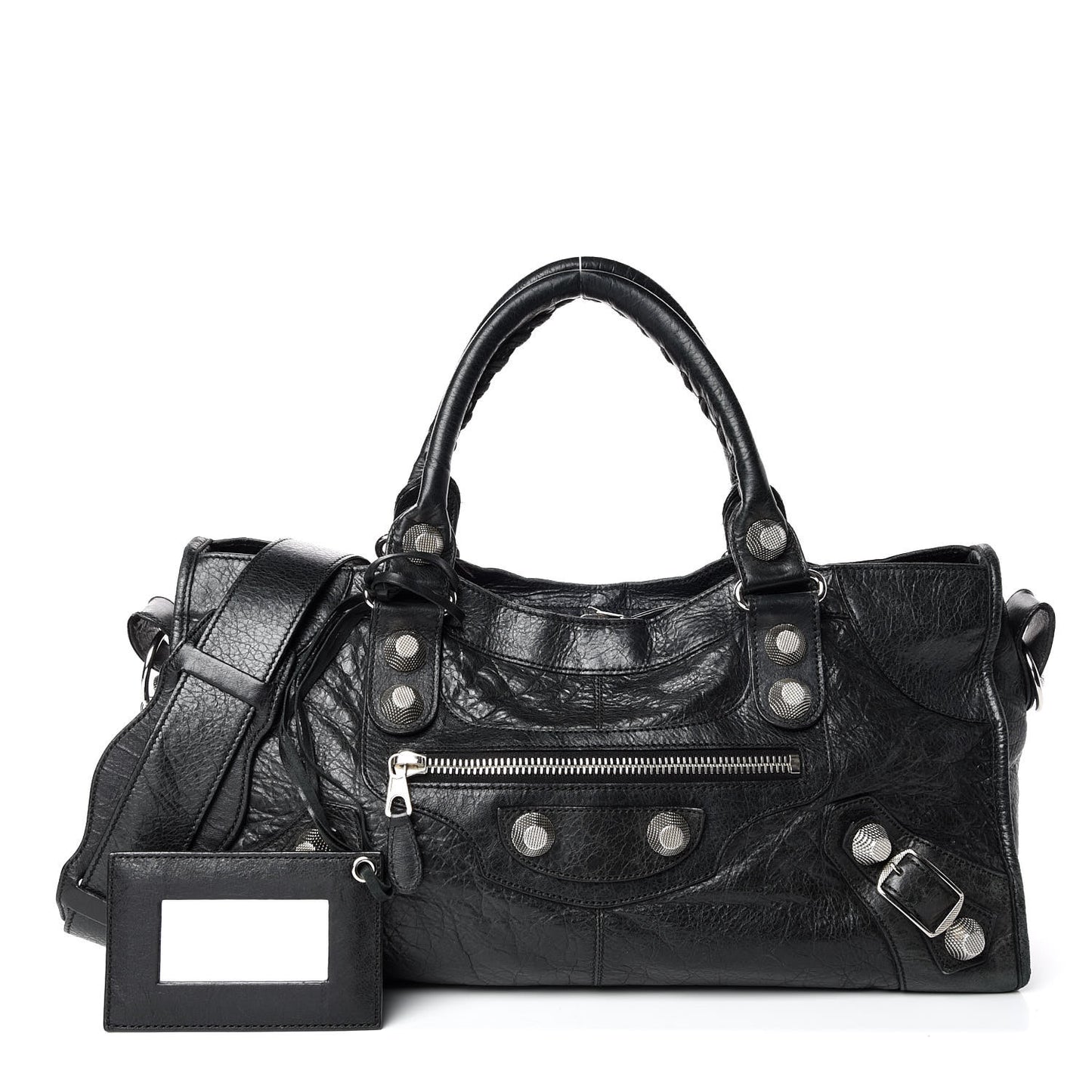 Agneau Giant 21 Silver Hardware Part Time Black