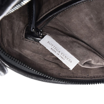 Bottega Veneta Metallic Nappa Intrecciato Pillow Crossbody Messenger Dark Grey 7 of 10