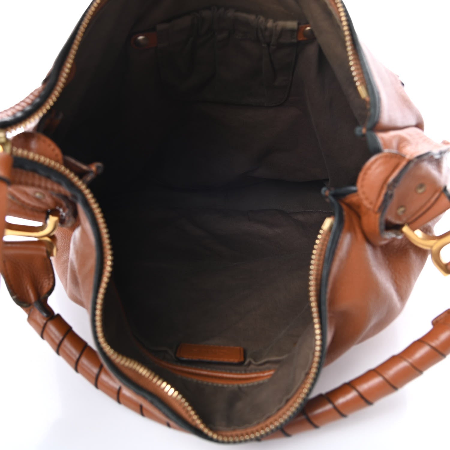 Chloe Calfskin Braided Large Marcie Hobo Caramel 5 of 19