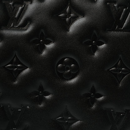 Louis Vuitton Lambskin Embossed Monogram Coussin BB Black 9 of 11