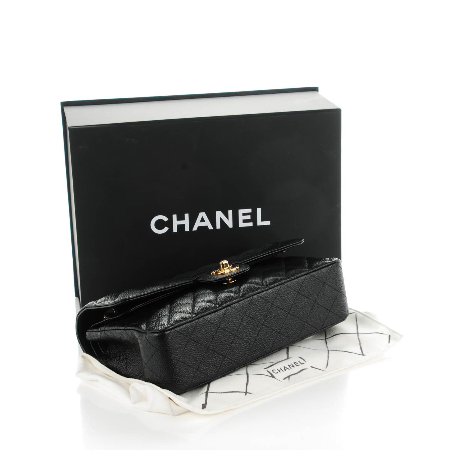 Chanel Caviar Quilted Medium Double Flap Black 4 of 7