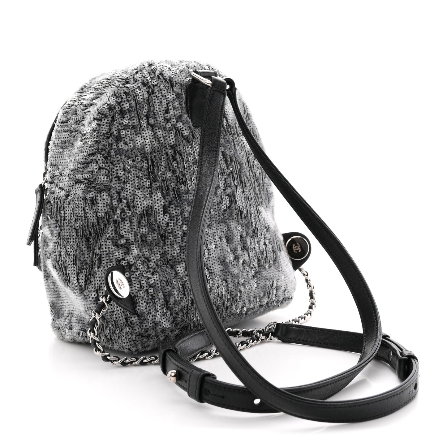 Sequin Waterfall Backpack Grey