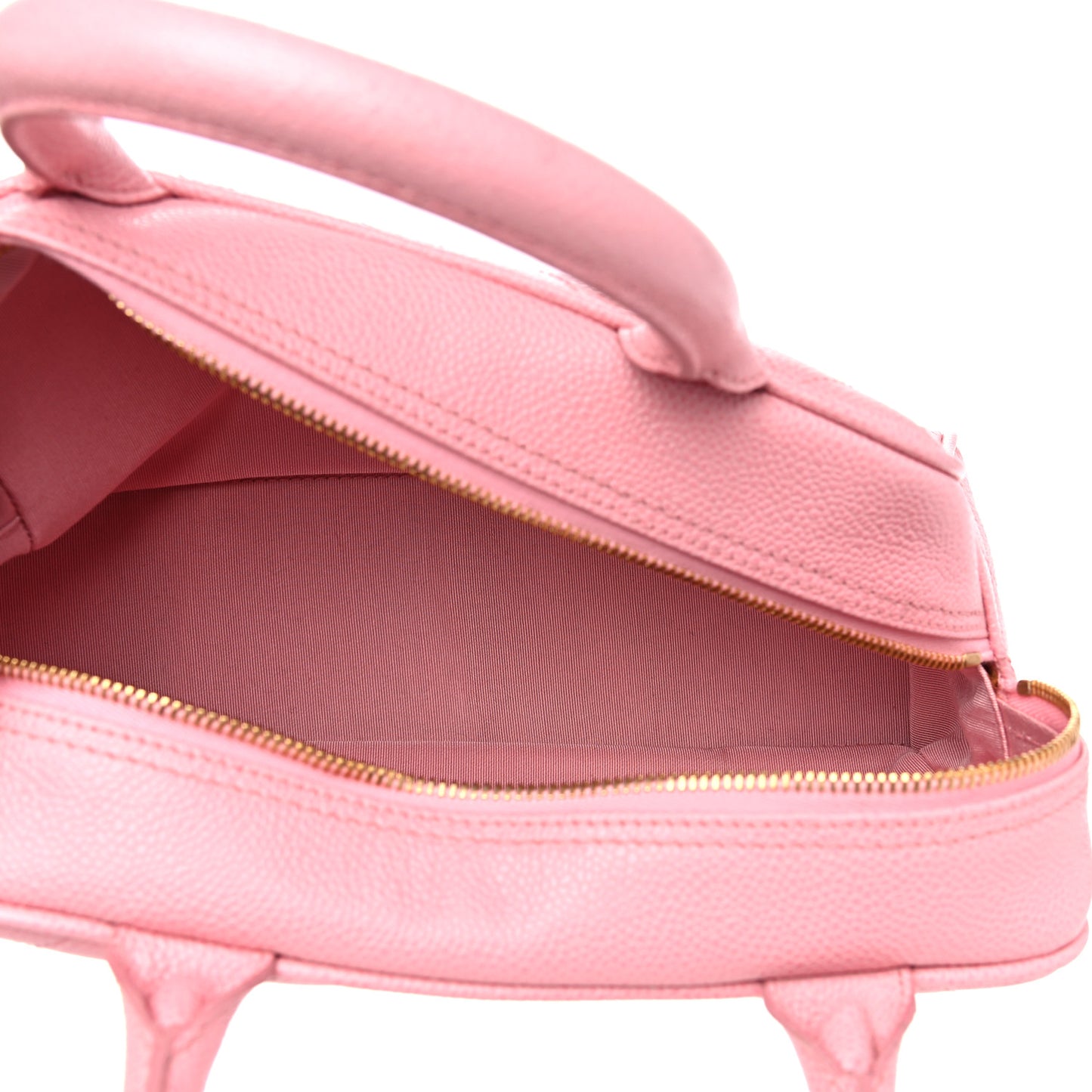 Caviar Quilted Small Bowler Pink