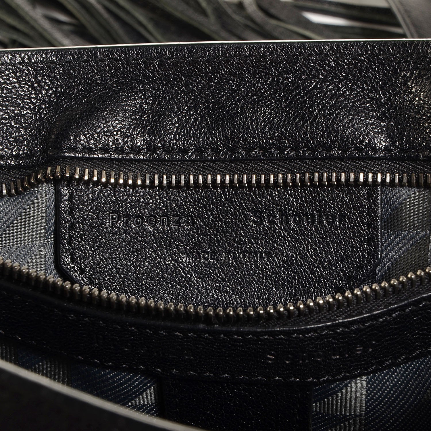 Proenza Schouler Lambskin Fringe Medium PS1 Satchel Black 7 of 14