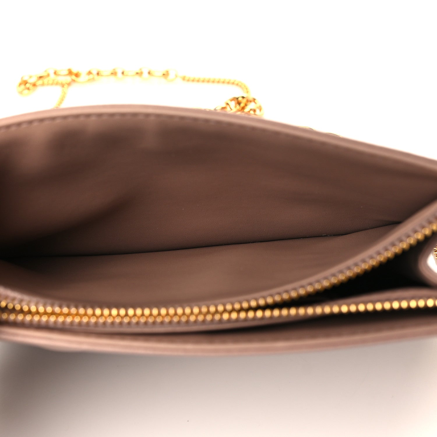 Christian Dior Calfskin Cannage Caro Zipped Pouch With Chain Fard 4 of 8