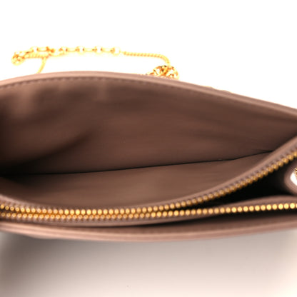 Christian Dior Calfskin Cannage Caro Zipped Pouch With Chain Fard 4 of 8