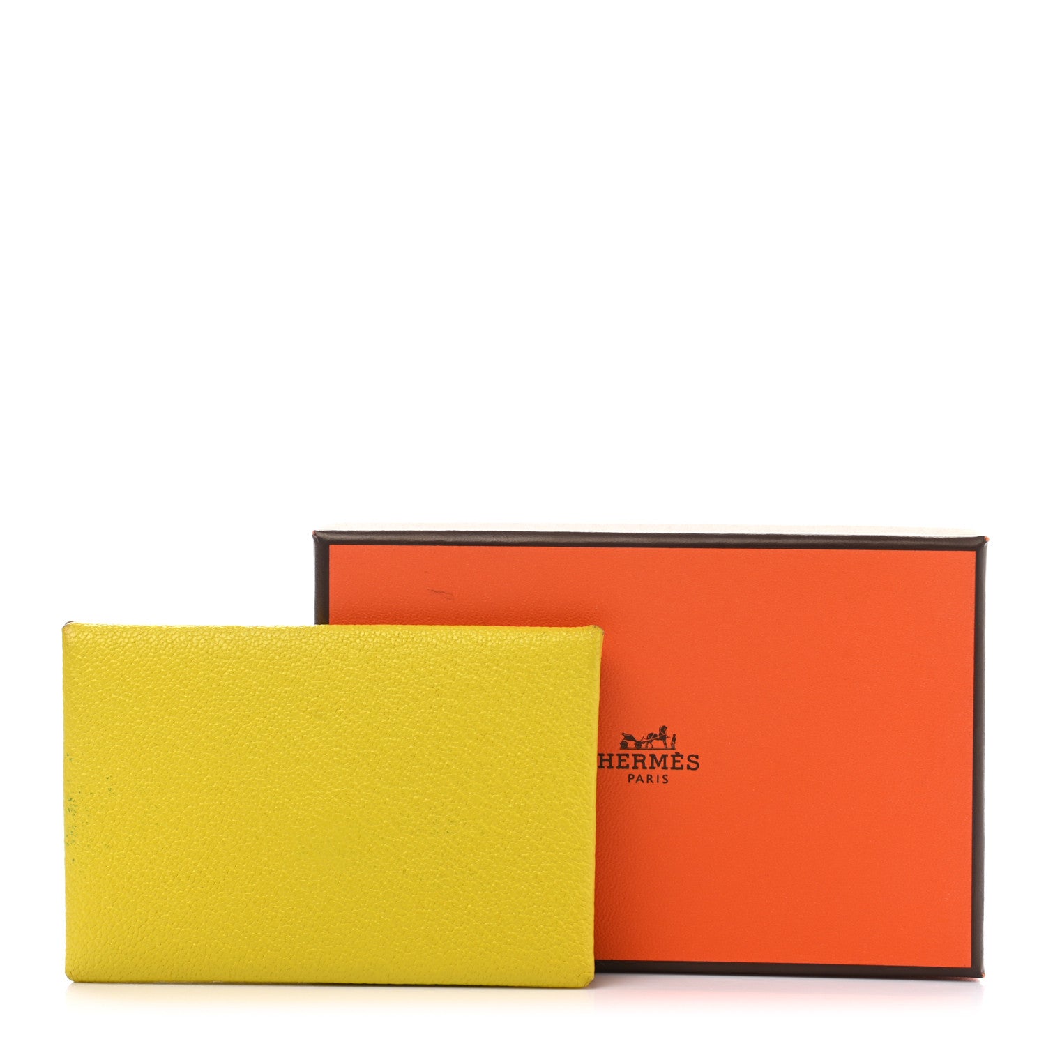 Hermes Chevre Mysore Calvi Card Case Lime 9 of 9