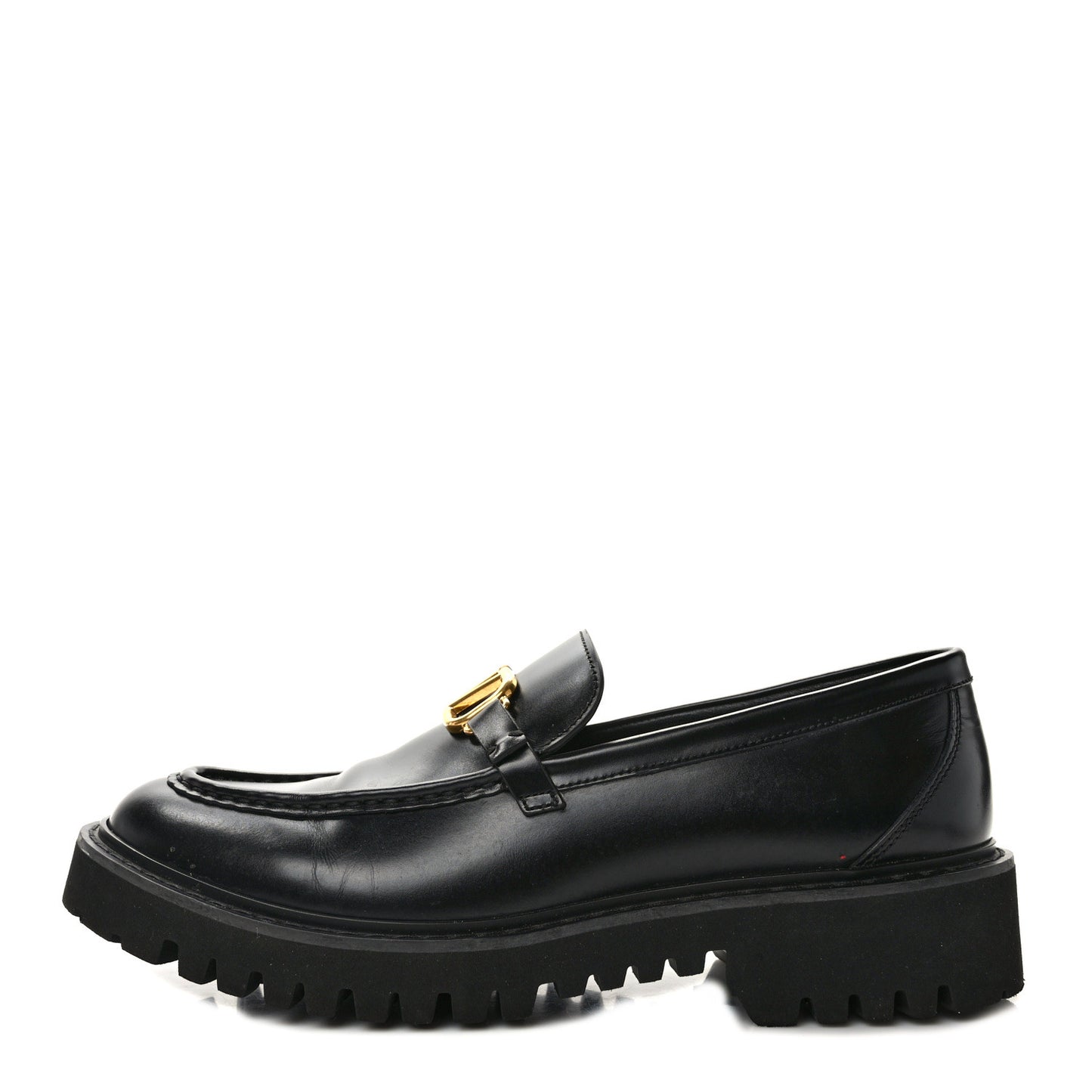 Calfskin VLogo Loafers 40.5 Black
