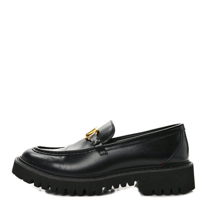 Valentino Garavani Calfskin VLogo Loafers 40.5 Black 1 of 10
