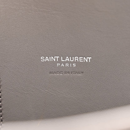 Saint Laurent Grained Calfskin Topstitch Small Sac De Jour Grey 6 of 11