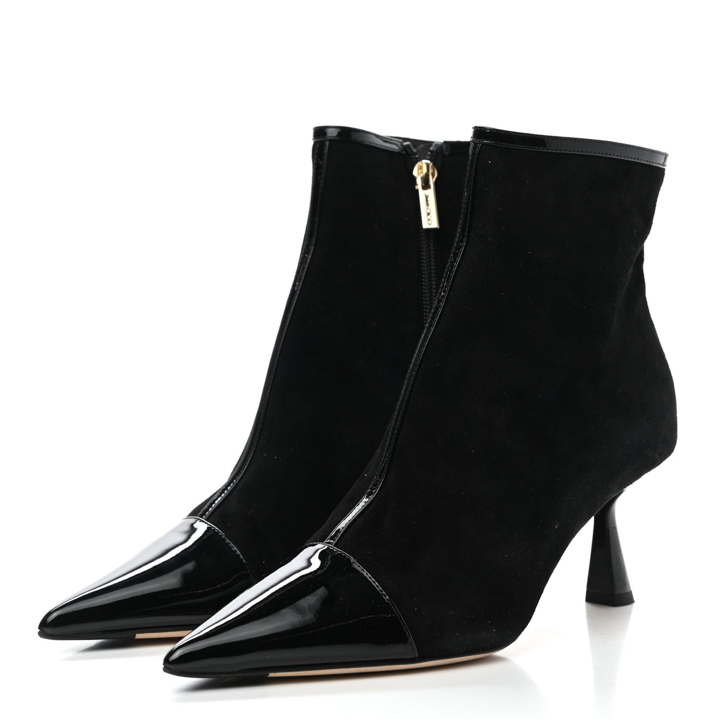 Suede Patent Kix Boots 39 Black