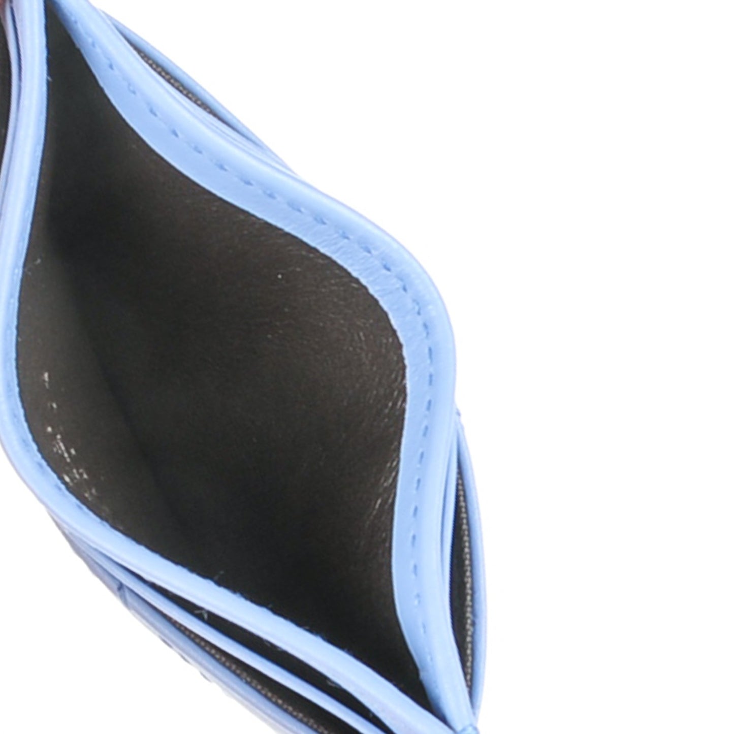Calfskin Matelasse GG Marmont Card Holder Clear Sky Blue