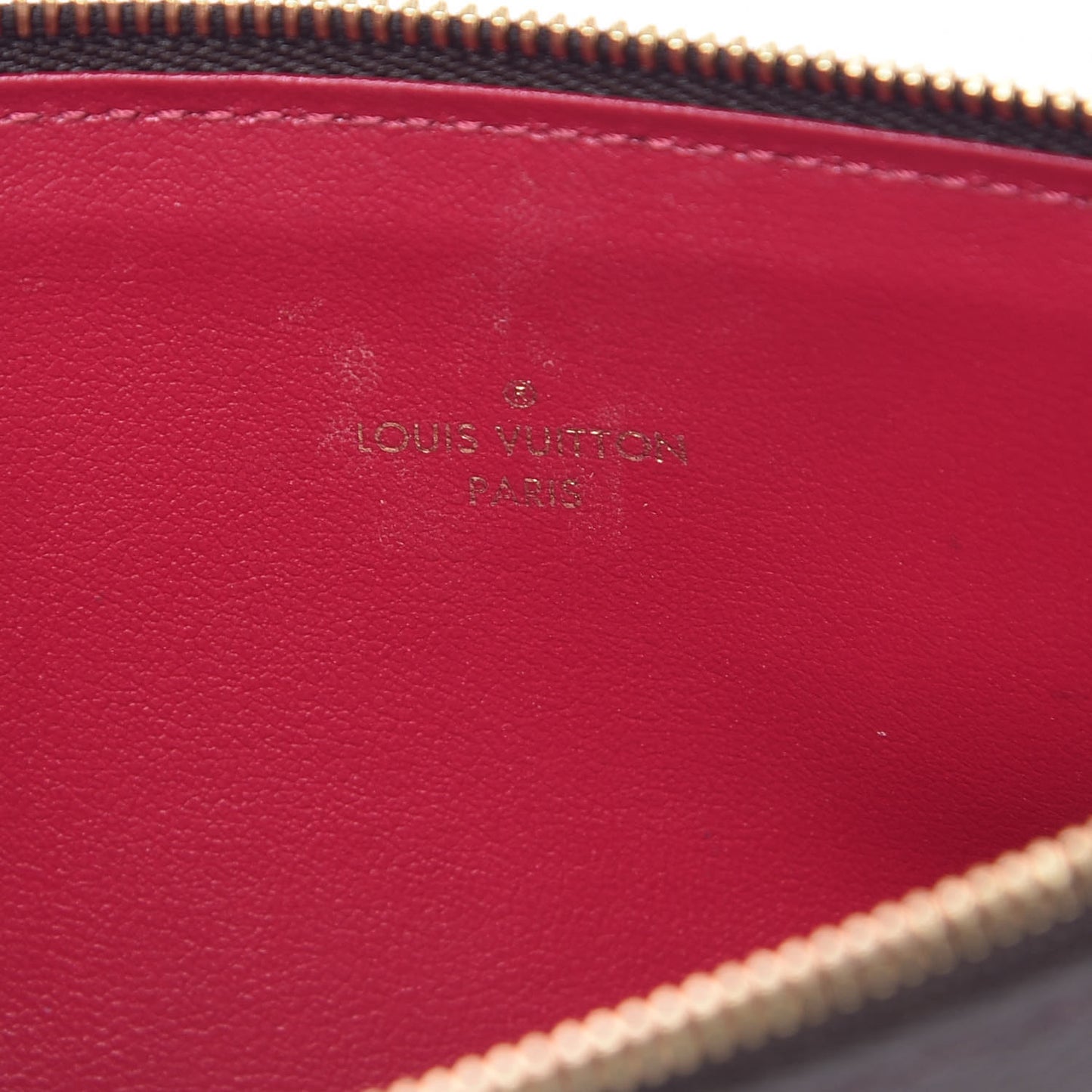 Monogram Felicie Chain Wallet Zippered Insert Fuchsia